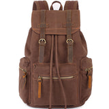 Rucsac Călătorie Canvas & Piele Naturală, Stil Retro - JOLAR