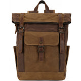Rucsac Călătorie JOLAR, Canvas și Inserții Piele Naturală