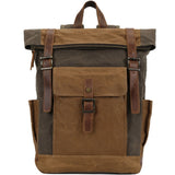 Rucsac Călătorie JOLAR, Canvas și Inserții Piele Naturală