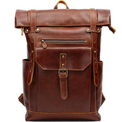 Rucsac unisex vintage style pentru hiking, din piele naturala rezistent la apa, JOLAR. YD-8720-1