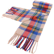 Fular in carouri check, pentru perioada rece, cu franjuri, ZS-32 Multicolor