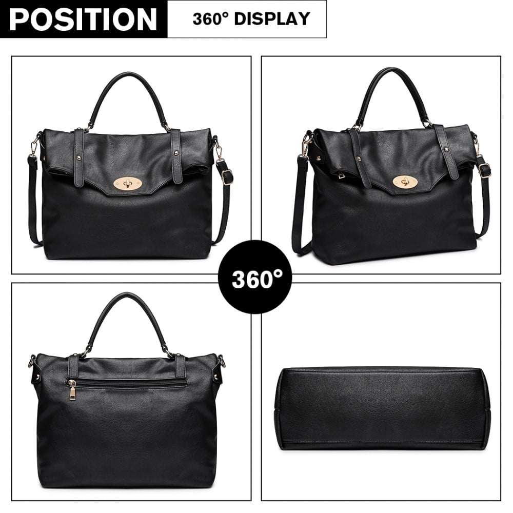 Geanta dama, de umar, stil casual leather look, Miss Lulu LD1837