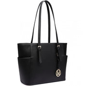 Geanta dama, cu logo exterior M, piele ecologica, rezistenta la stropi, Miss Lulu LM1642-1