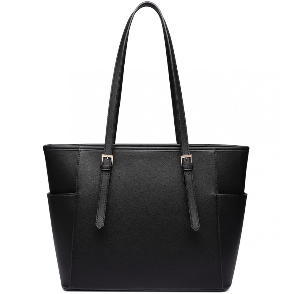 Geanta dama, cu logo exterior M, piele ecologica, rezistenta la stropi, Miss Lulu LM1642-1