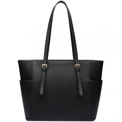 Geanta dama, cu logo exterior M, piele ecologica, rezistenta la stropi, Miss Lulu LM1642-1