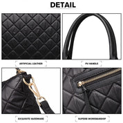 Geanta dama, model mare, design romburi din material, Miss Lulu LT6859
