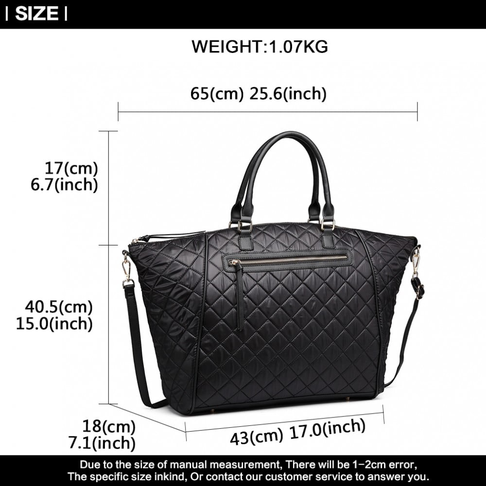 Geanta dama, model mare, design romburi din material, Miss Lulu LT6859