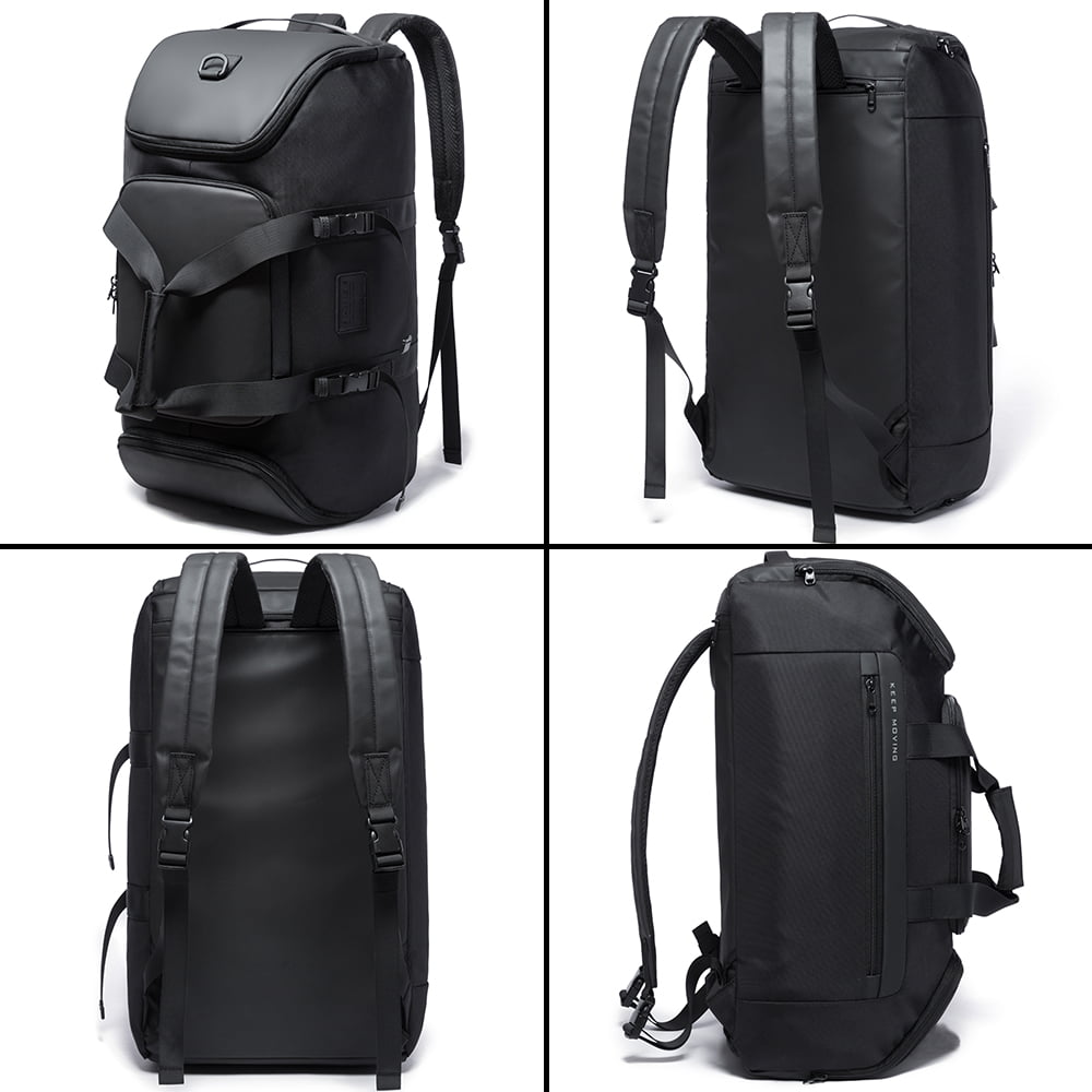 Geanta sport unisex, 2 in 1 rucsac, compartiment laptop de 15.6 inch, din poliester rezistenta la stropi, compartiment pentru incaltaminte, BANGE BG7088