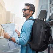 Geanta sport unisex, 2 in 1 rucsac, compartiment laptop de 15.6 inch, din poliester rezistenta la stropi, compartiment pentru incaltaminte, BANGE BG7088