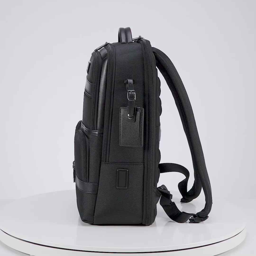 Rucsac Laptop 15.6" JOLAR,  USB-C, Stil Urban Office, Negru
