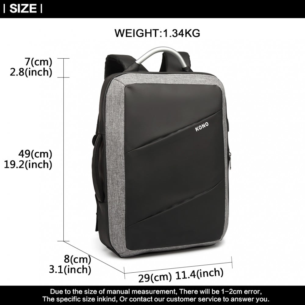Rucsac laptop, geanta Kono cu USB pentru Laptop Business Casual E6870