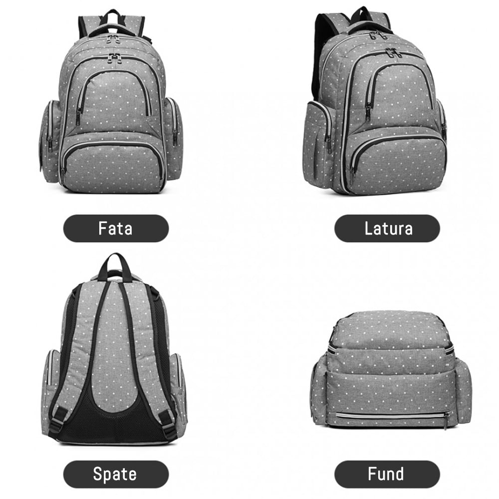 Geanta maternitate, tip rucsac, bine organizata, diaper bag, Kono E6706