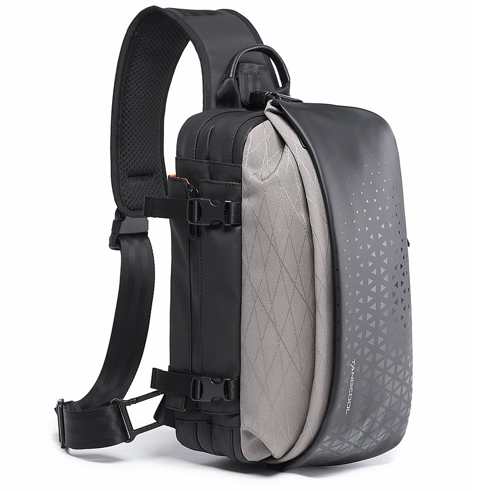 Geanta crossbody, tip rucsac pentru barbati, din poliester rezistent la stropi, cu buzunar antifurt, BANGE BG22027