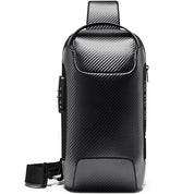 Geanta crossbody, tip rucsac, rezistent la stropi de apa, buzunar antifurt, lacat TSA si port USB, BANGE, BG22085