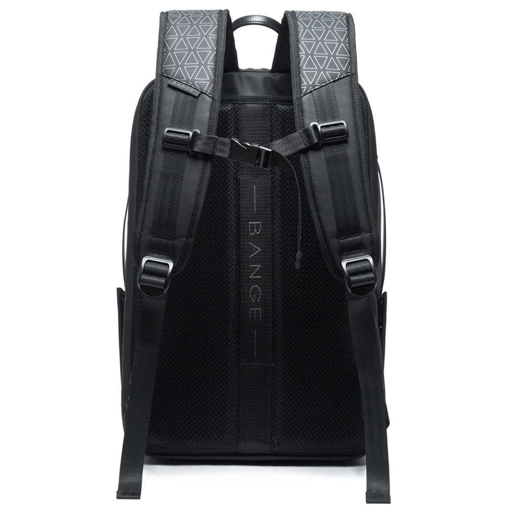 Rucsac laptop 15,6 inch si tableta, port USB, din poliester rezistent la stropi de apa, buzunar antifurt, potrivit pentru calatorii, unisex, BANGE, BG22005