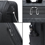 Rucsac laptop 15,6 inch si tableta, port USB, din poliester rezistent la stropi de apa, buzunar antifurt, potrivit pentru calatorii, unisex, BANGE, BG22005