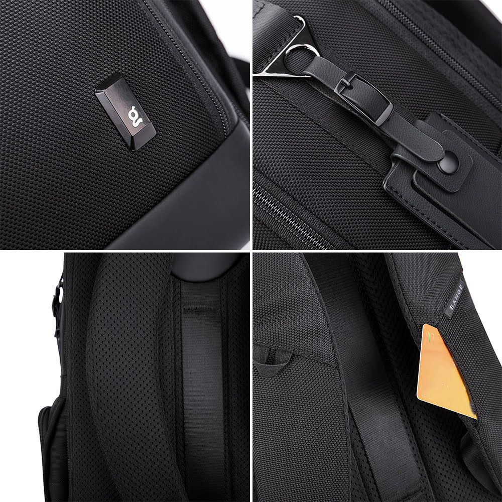 Rucsac calatorii, din microfibra, fixare de valiza, cu compartiment pentru laptop de 15.6 inch, BANGE BG-G61