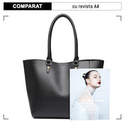 Geanta dama, set din 2 bucati, din piele ecologica, rezistenta la stropi, Miss Lulu LH6895
